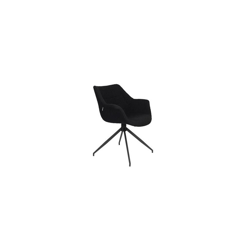 Fotel obrotowy Doulton, czarny, Zuiver