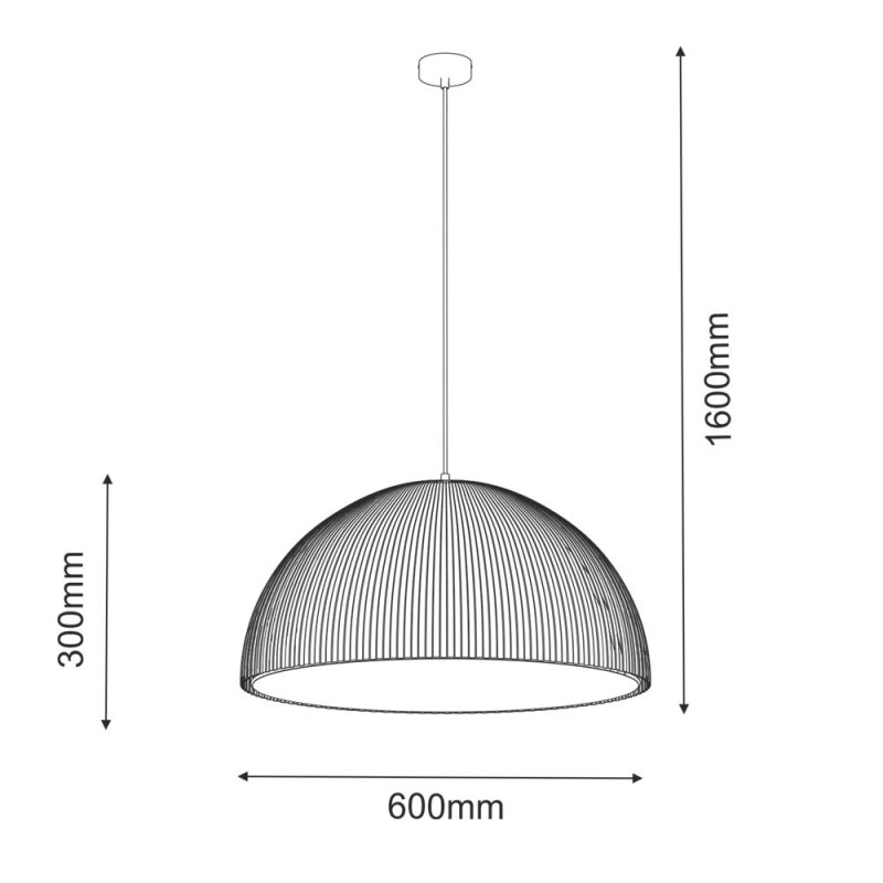 Lampa wisząca Gandra niska, czarna, Antigo