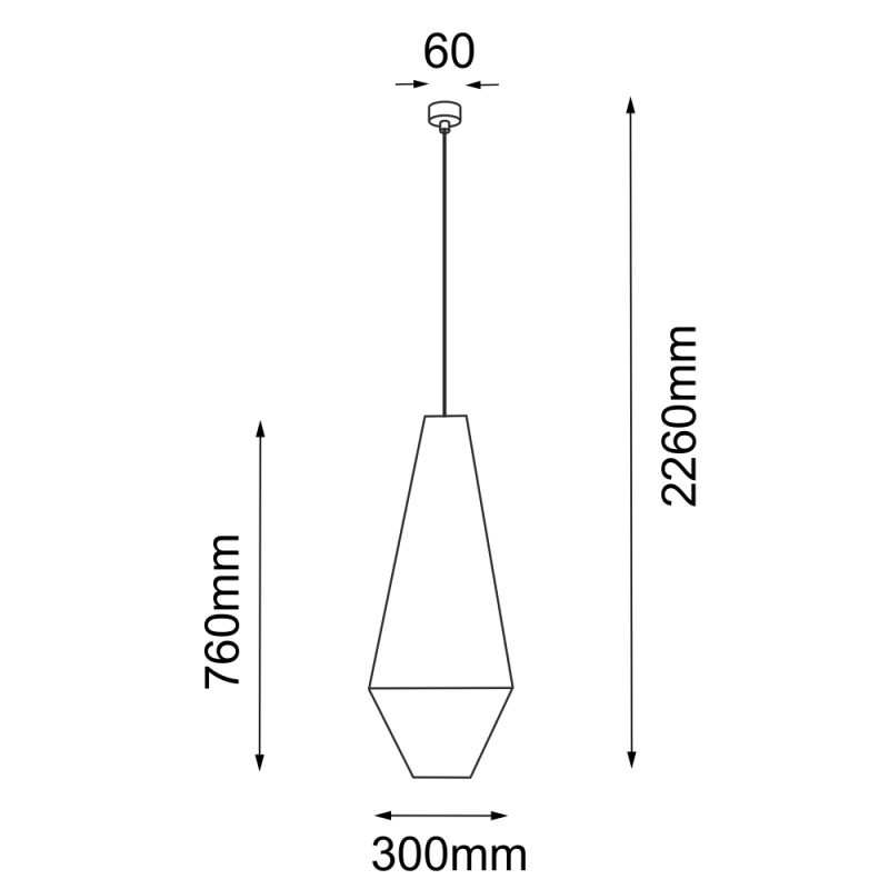 Lampa wisząca Hagata 3, podłużna, bawełniana, szara, Antigo