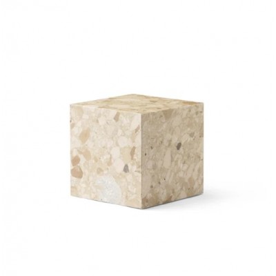 Marmurowy postument Plinth Cubic, Sand Kunis Breccia, Audo Copenhagen