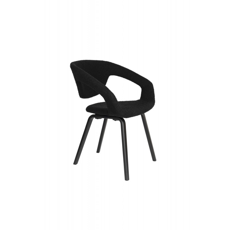 Krzesło Flexback, czarne, Zuiver