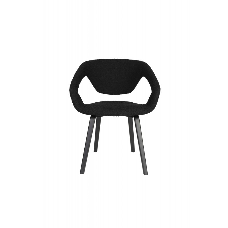 Krzesło Flexback, czarne, Zuiver