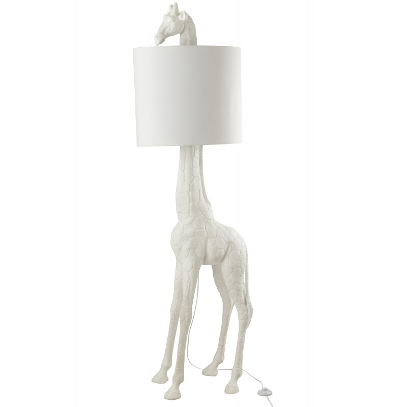 Lampa podłogowa żyrafa, biała, J-Line