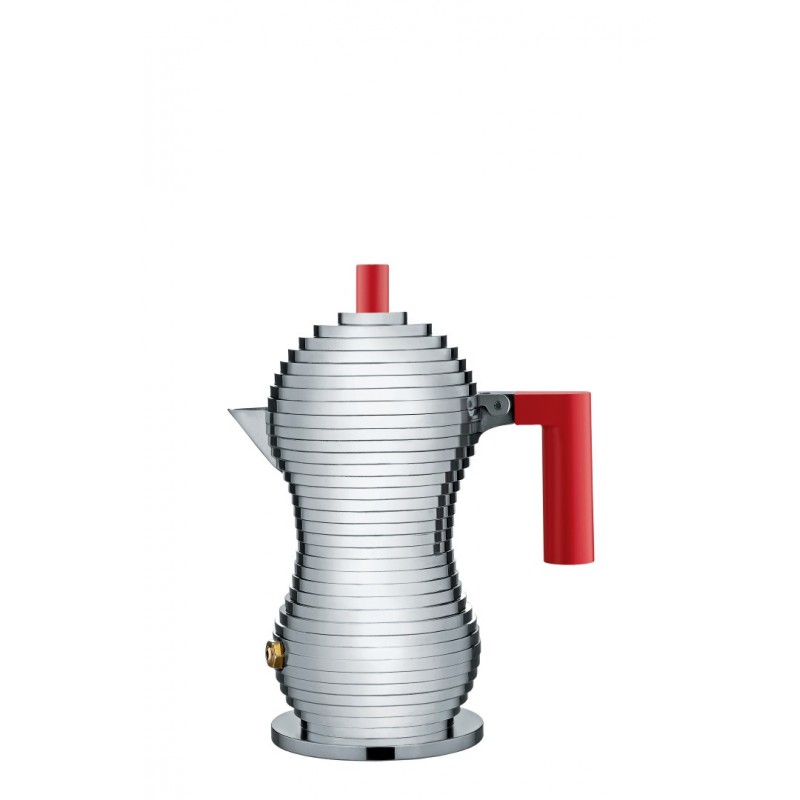 Kawiarka Pulcina do kawy 150ml, ciśnieniowa na indukcję, czerwona, Alessi