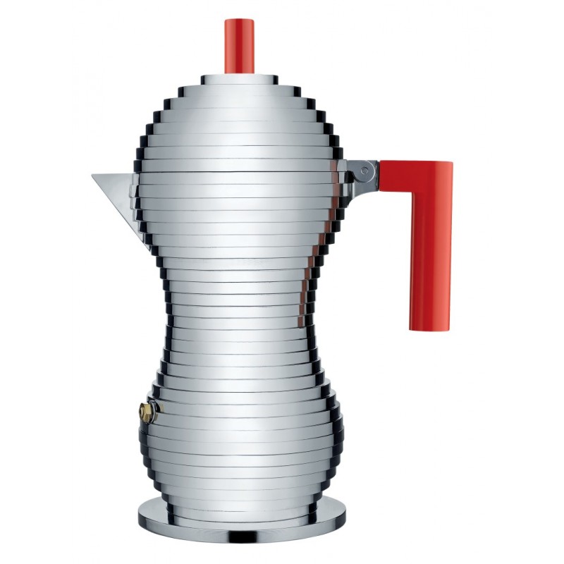 Kawiarka Pulcina do kawy 300ml, ciśnieniowa na indukcję, czerwona, Alessi