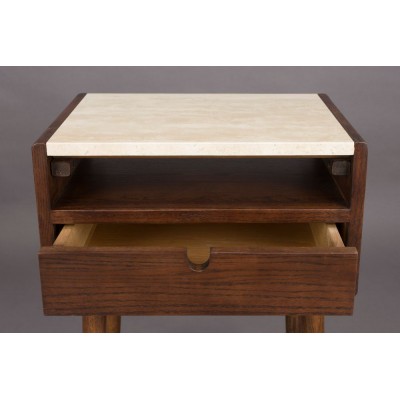 Szafka nocna Arda travertyn, brązowa, Dutchbone