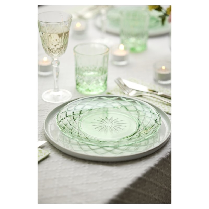 Talerze Sorrento 21 cm zielone, Lyngby Glass