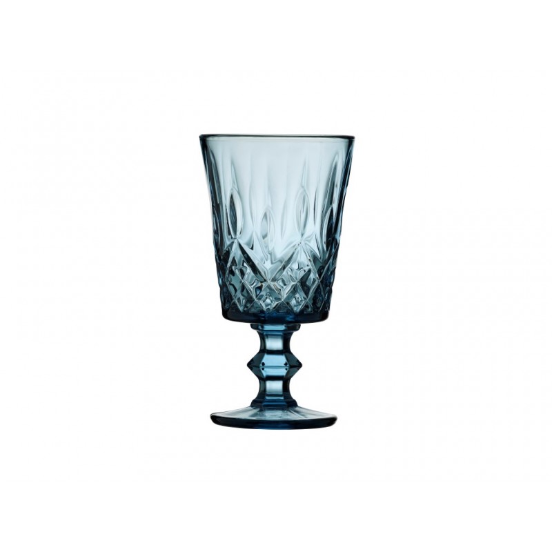 Kieliszki do wina Sorrento 290 ml, niebieskie, Lyngby Glas