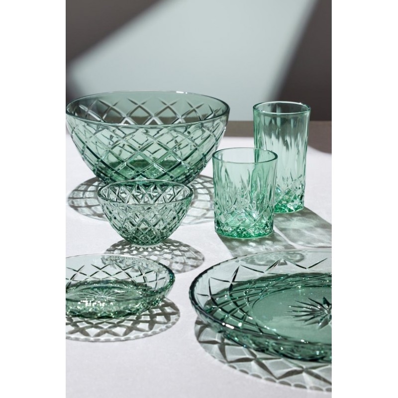 Talerze Sorrento 4 szt., zielone, Lyngby Glass