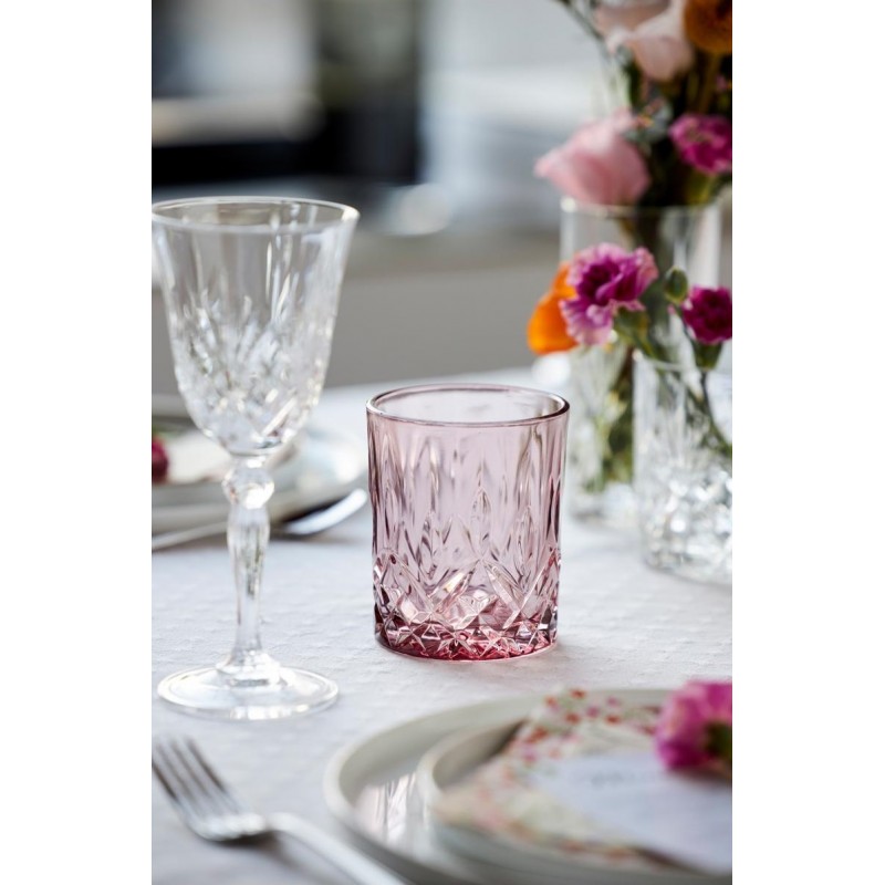 Szklanki do whisky Sorrento 4 szt., różowe, Lyngby Glass
