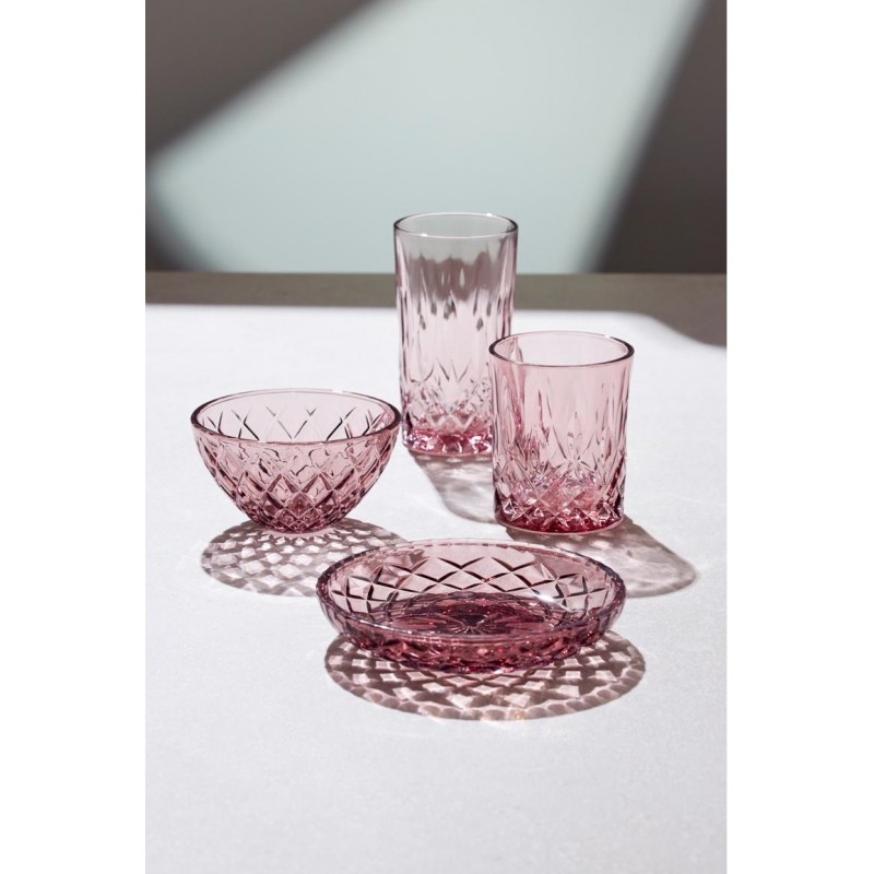 Szklanki do whisky Sorrento 4 szt., różowe, Lyngby Glass
