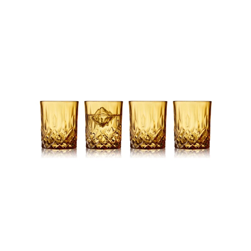 Szklanki do whisky Sorrento 4 szt., amber, Lyngby Glas