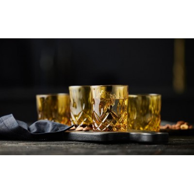 Szklanki do whisky Sorrento 4 szt., amber, Lyngby Glas