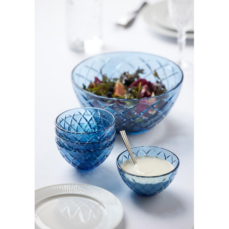 Miseczki  Sorrento 4 szt., niebieska, Lyngby Glass