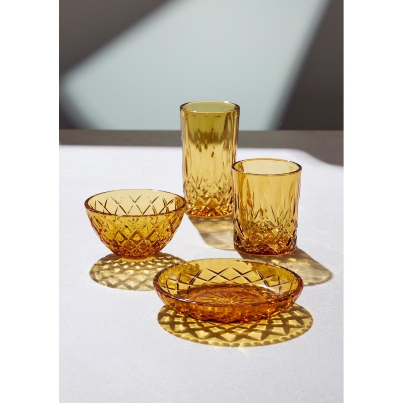Miseczki  Sorrento 4 szt., amber, Lyngby Glass