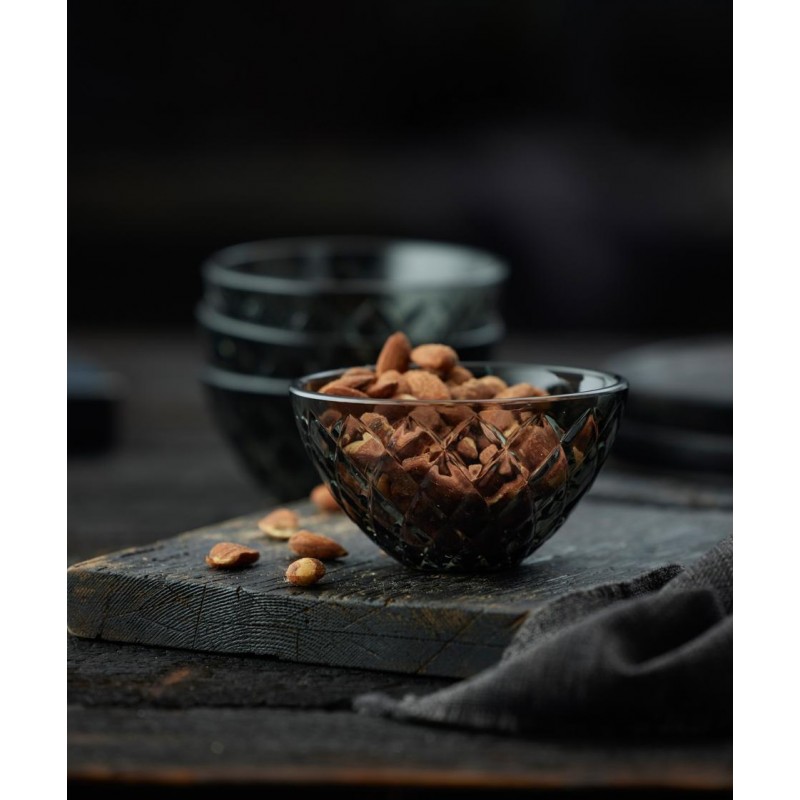 Miseczki  Sorrento 4 szt., szara, Lyngby Glass