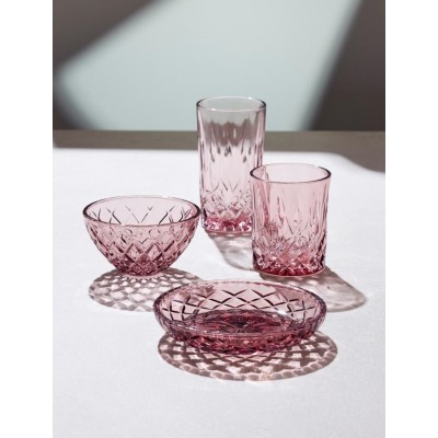 Miseczki Sorrento 4 szt., różowe, Lyngby Glass