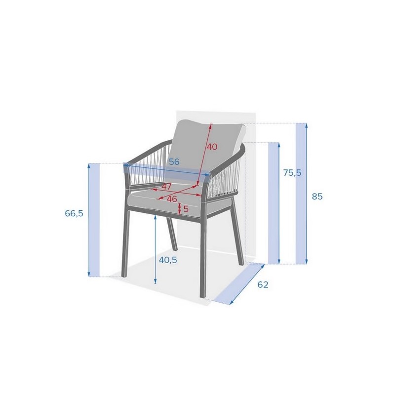 Zestaw dwóch krzeseł ogrodowych Oriengo, taupe, Atmosphera