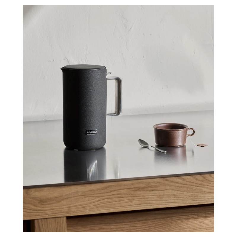 Stalowy czajnik 1.2 l elektryczny z regulacją temperatury, czarny, Aarke