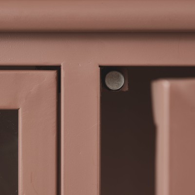 Metalowa witryna Exhibit, tan, Woood