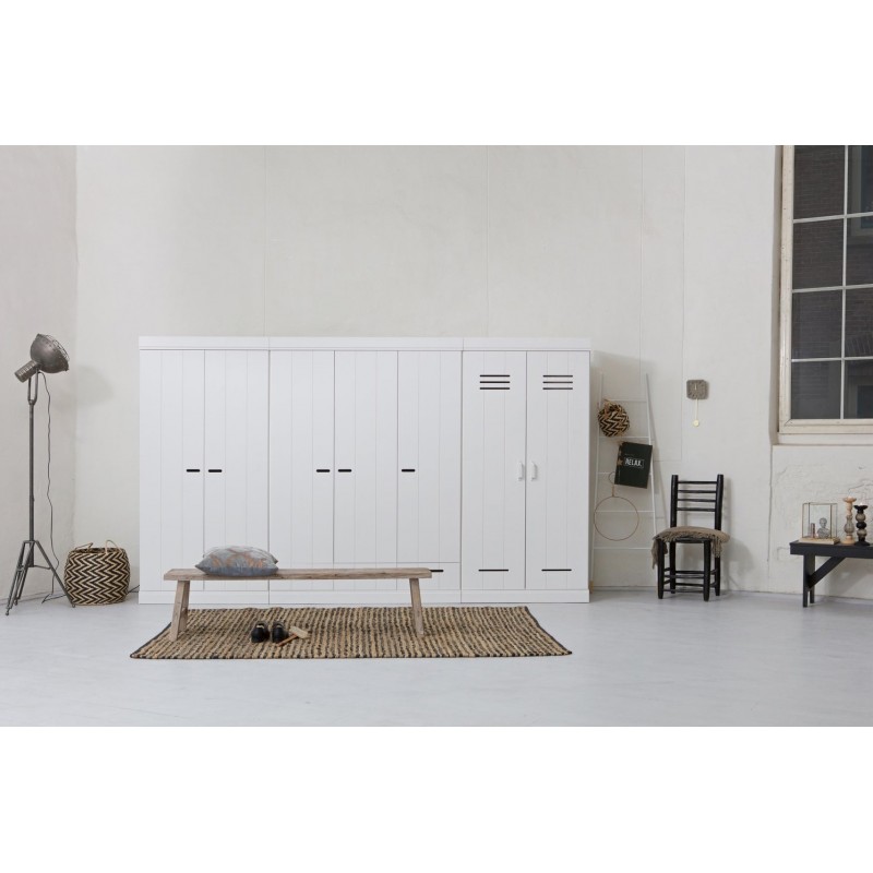 Biała 2-drzwiowa szafa Connect, Woood