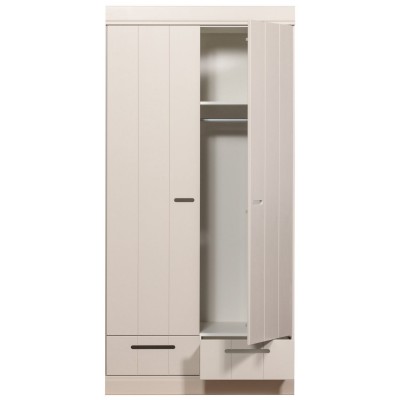 Szafa 2-drzwiowa Connect z szufladami, dust, Woood