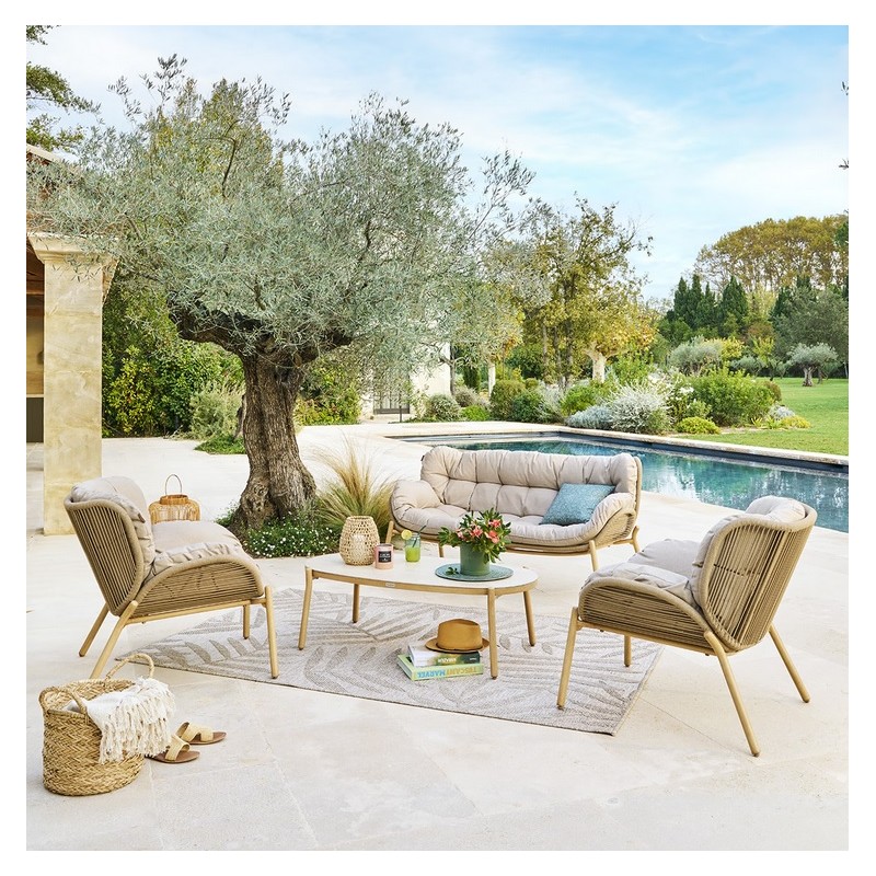 Zestaw ogrodowy Meloane, beżowy, Atmosphera