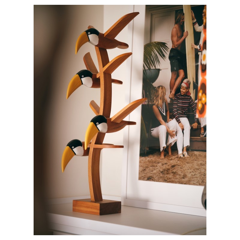 Tukany rzeźba drewniana, HKLiving