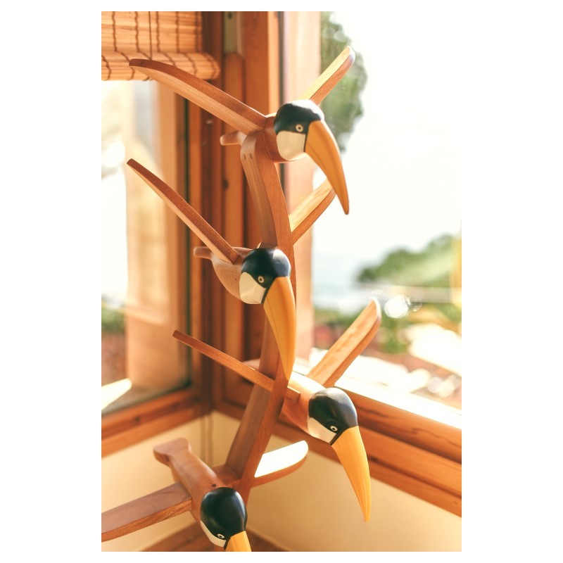 Tukany rzeźba drewniana, HKLiving