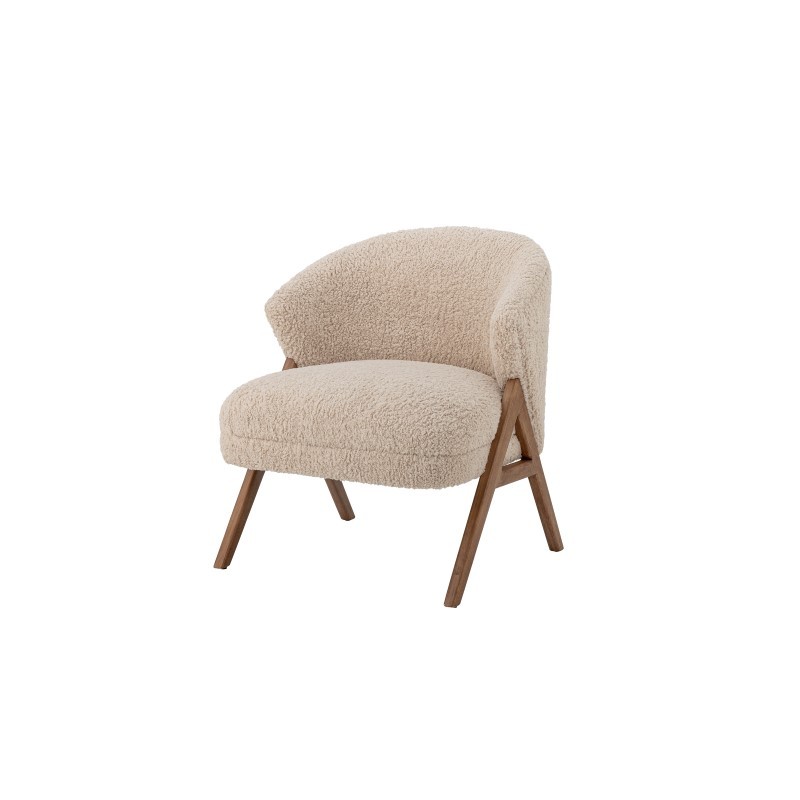 Fotel Camino boucle, beżowy, Bloomingville