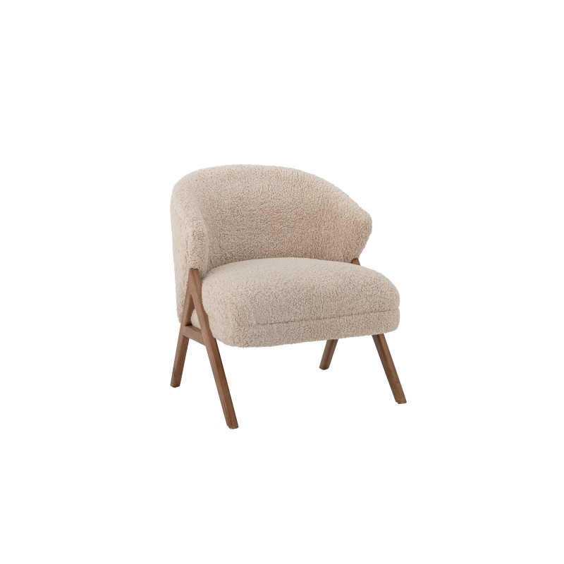 Fotel Camino boucle, beżowy, Bloomingville