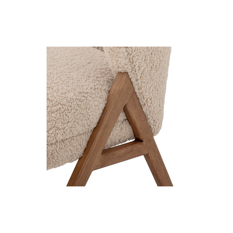 Fotel Camino boucle, beżowy, Bloomingville