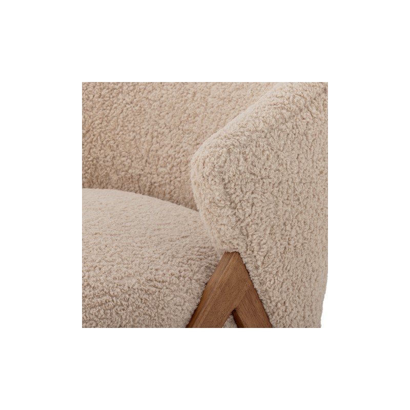 Fotel Camino boucle, beżowy, Bloomingville