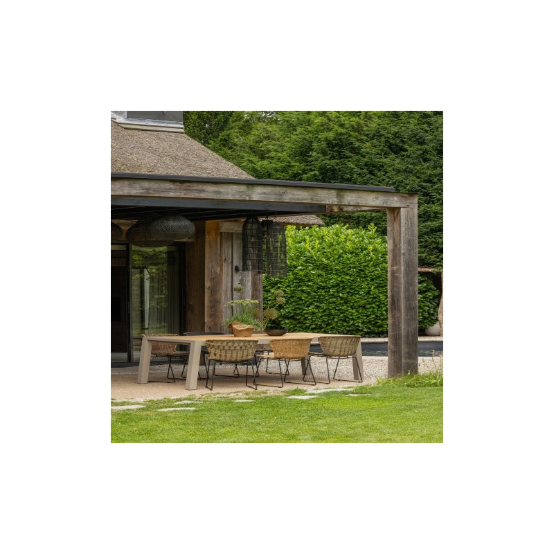 Komplet krzeseł Wings, rattan, naturalne, Woood