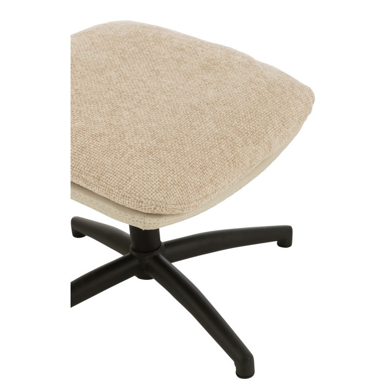 Rela fotel z podnóżkiem, beżowy melanż, J-Line