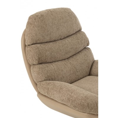 Rela fotel z podnóżkiem, kawowy, J-Line