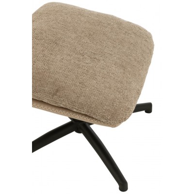 Rela fotel z podnóżkiem, kawowy, J-Line