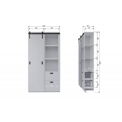 Szafa przesuwna Barn, soap, Woood