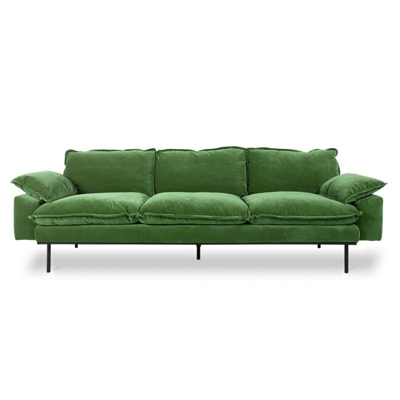 Sofa Retro 4 os. Royal Velvet, green, HKliving
