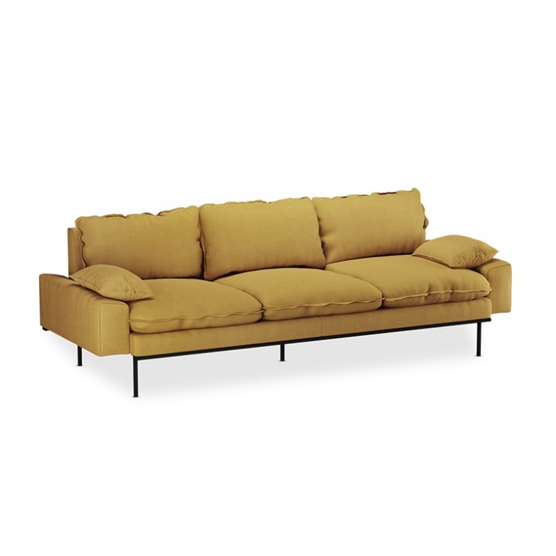 Sofa Retro 4 os. Len, burnt ochre, HKliving