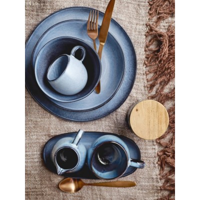 Sandrine zestaw śniadaniowy, niebieski, Bloomingville