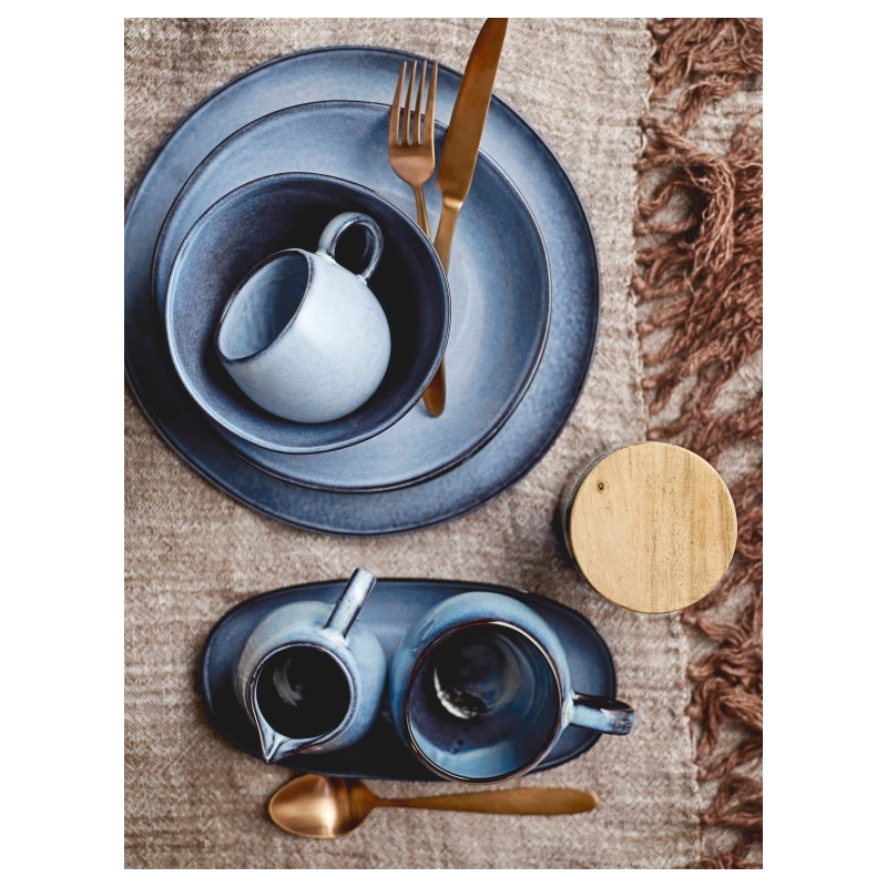 Sandrine zestaw śniadaniowy, niebieski, Bloomingville