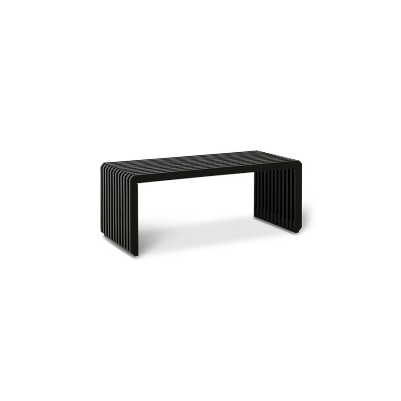 Ławka Slatted, czarna, HKLiving