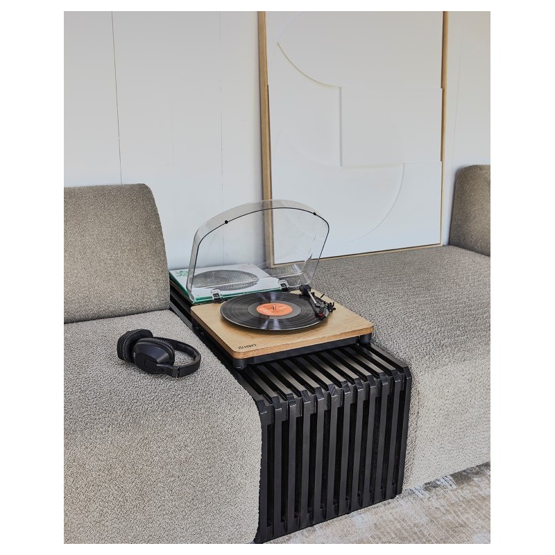 Ławka Slatted, czarna, HKLiving