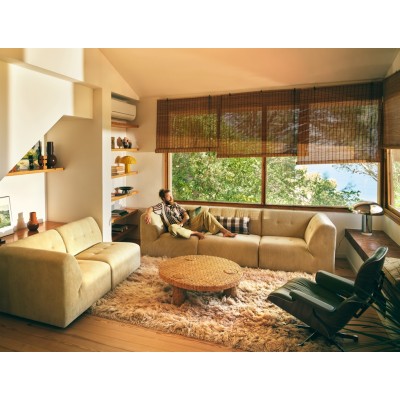 Woven stolik kawowy z rattanu, HKLiving