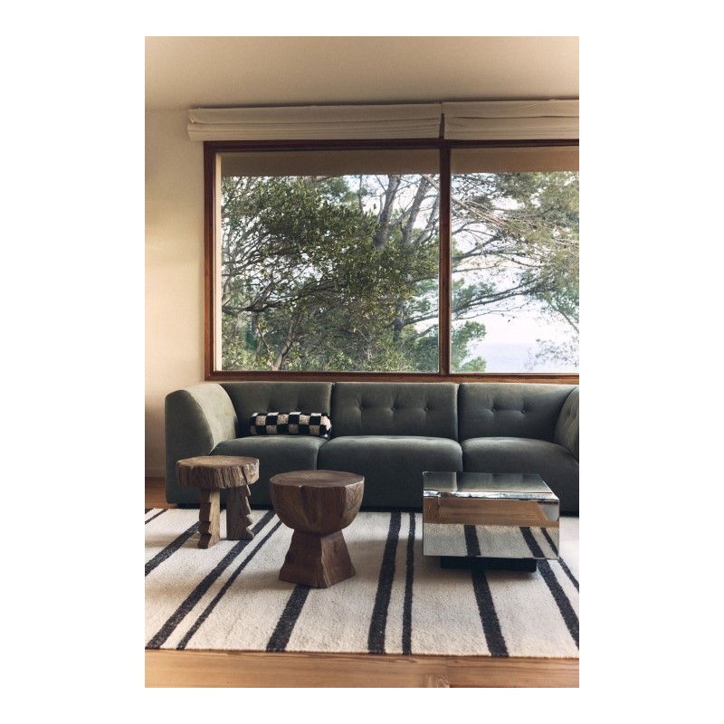 Stołek Carved, drewno tekowe, HKLiving