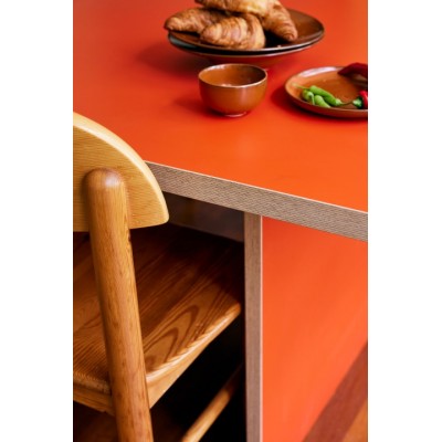 Pomarańczowy stół do jadalni 220 cm, HKLiving