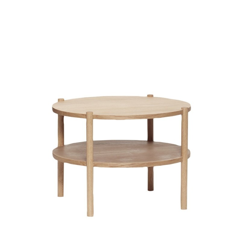 Okrągły stół do salonu z półką, Hübsch
