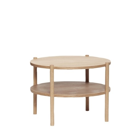 Okrągły stolik do salonu z półką Acorn, Hübsch