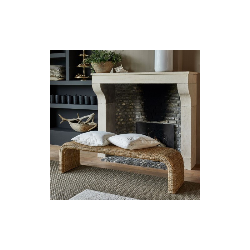 Ławka Santos z rattanu, Riviera Maison